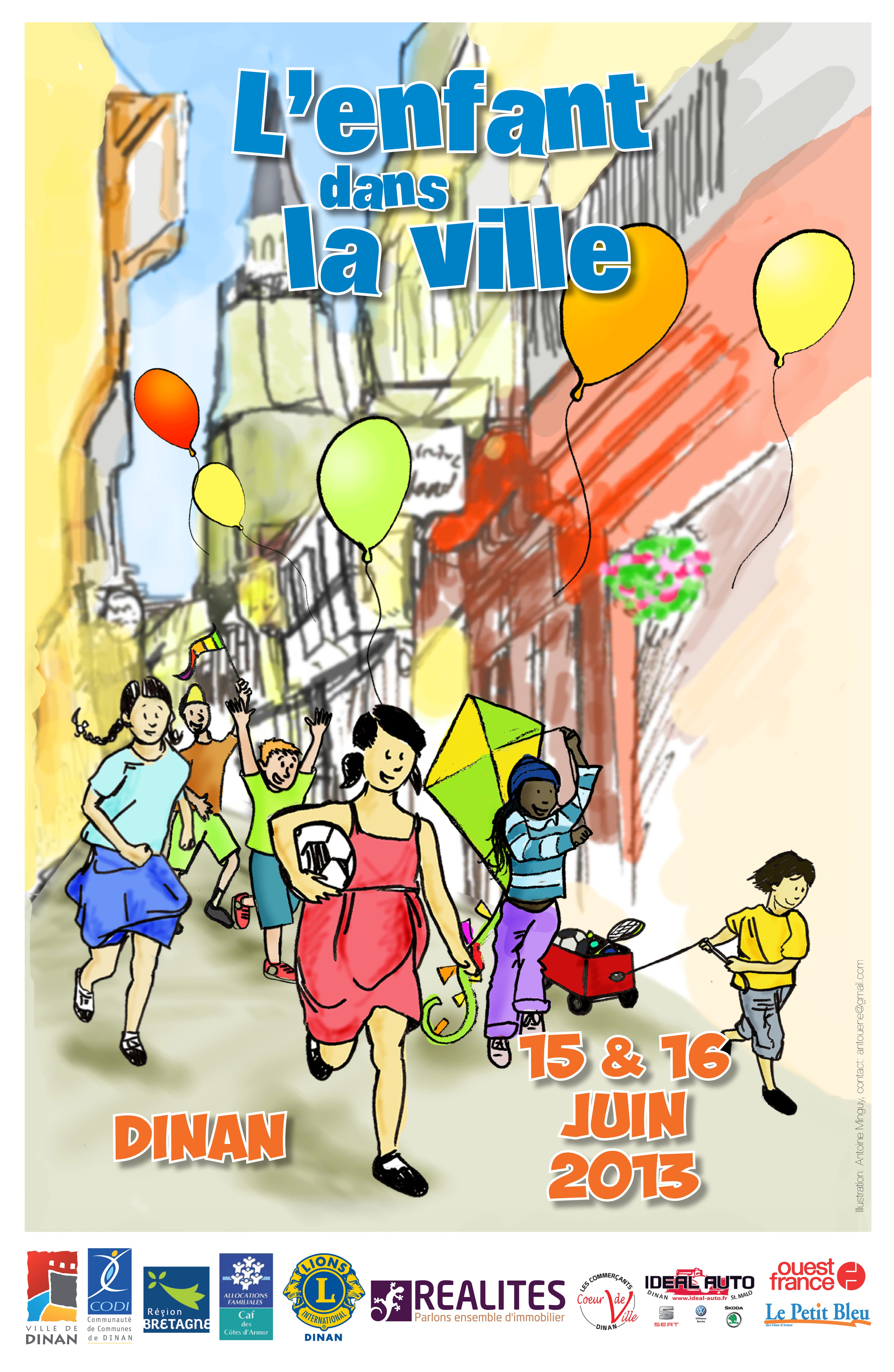 Fête 15 et 16 juin 2013. Affiche créée par Antoine Minguy